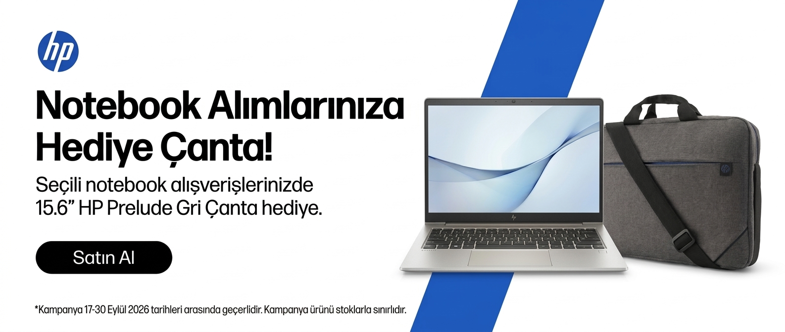 Seçili Notebook Alışverişlerinize 15.6" HP Prelude Gri Çanta 2Z8P4AA Hediye!