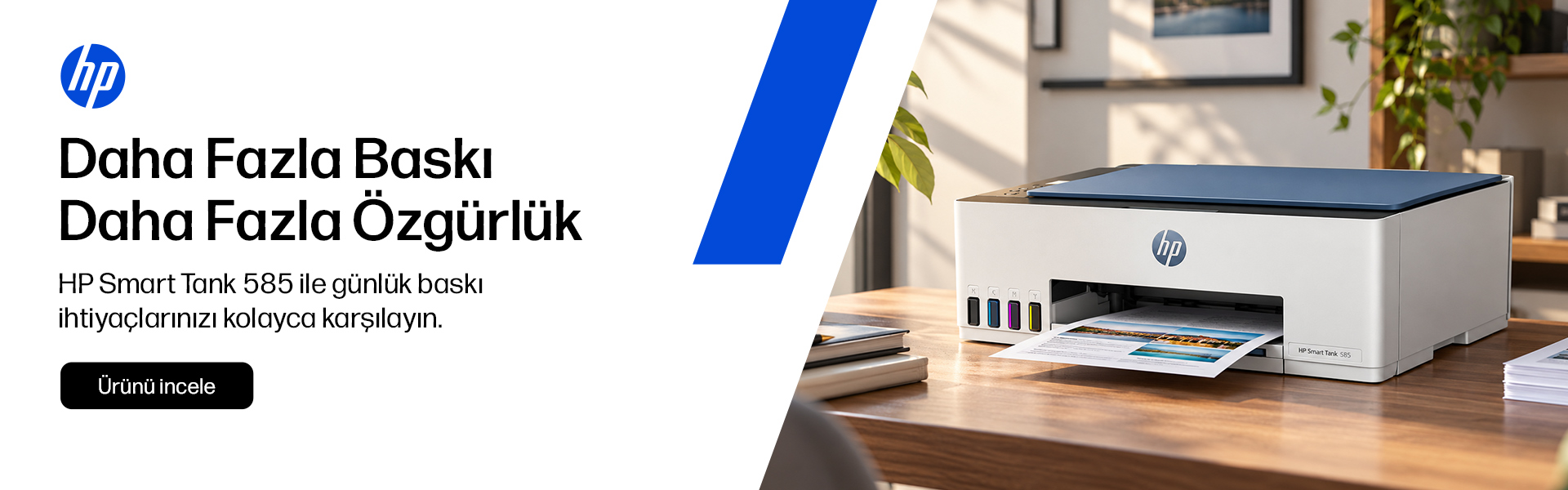 HP Smart Tank 585 Tarayıcı Fotokopi Wi - Fi Mürekkep Püskürtmeli Tanklı Yazıcı 1F3Y4A