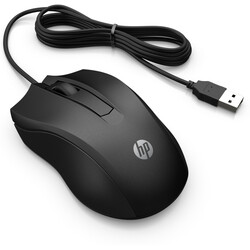 HP 100 Kablolu Mouse - Siyah 6VY96AA - Thumbnail (1)