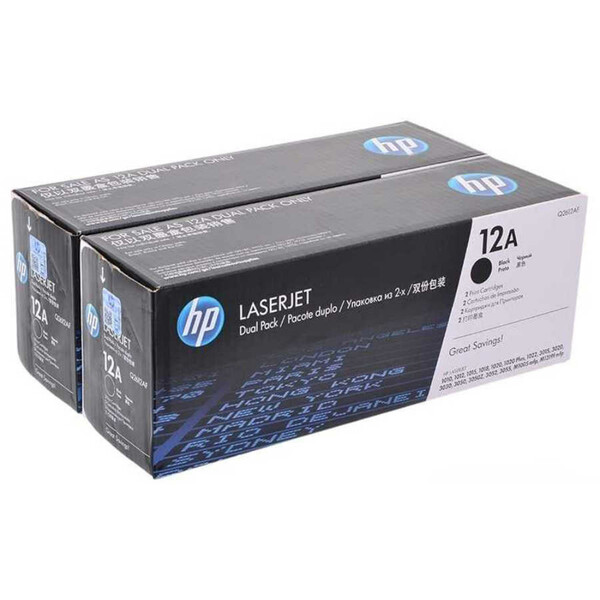 Orijinal HP 12A Toner Kartuşu Siyah 2'li Paket Q2612AF