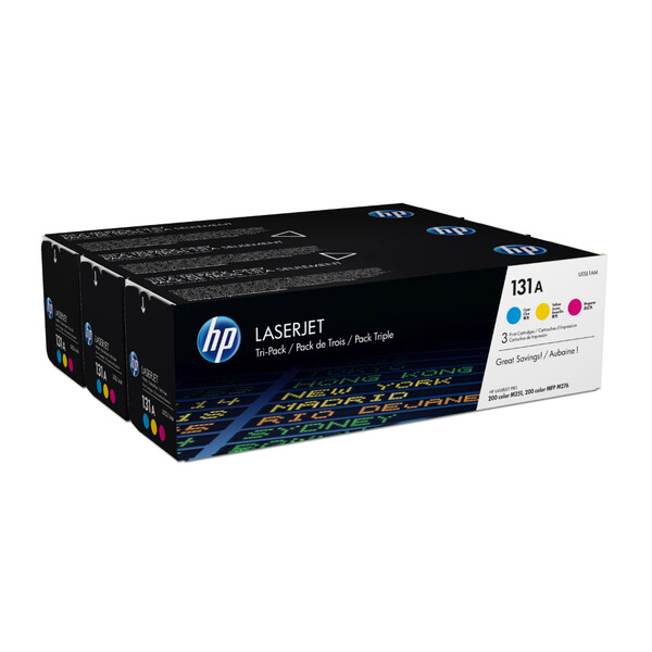 Orijinal HP 131A Toner Kartuşu Mavi/Kırmızı/Sarı 3'lü Paket U0SL1AM