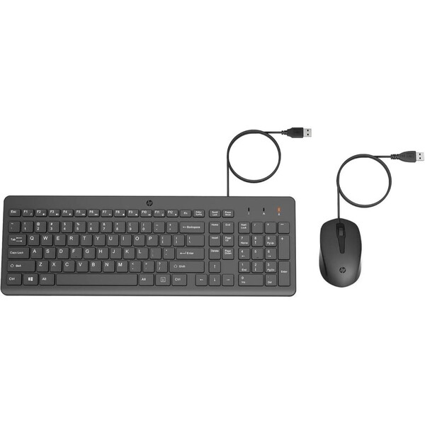 HP 150 Kablolu Klavye Mouse Seti Türkçe Siyah 240J7AA