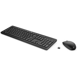 HP 230 Kablosuz Klavye & Mouse Kombo Set Türkçe - Siyah 18H24AA - Thumbnail (1)