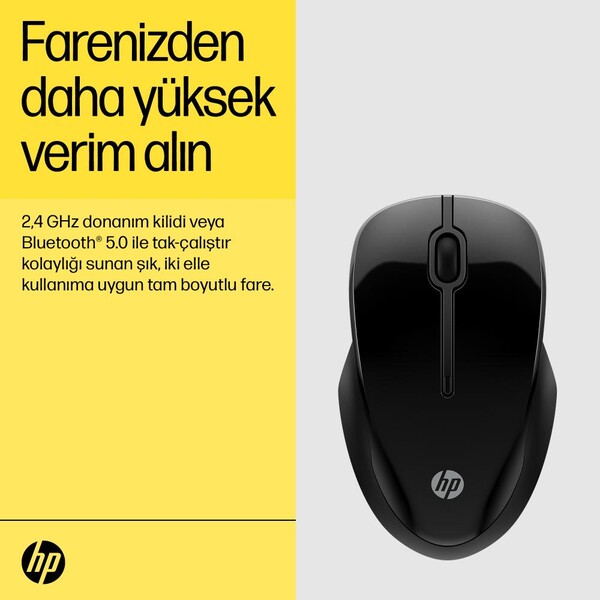 HP 250 1600 DPI Bluetooth Kablosuz Mouse Siyah 6V2J7AA - 10