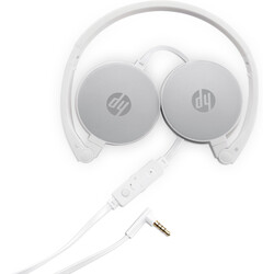 HP 2800 Stereo Kulak Üstü Mikrofonlu 3.5mm Kablolu Kulaklık - Beyaz & Gümüş 2AP95AA - Thumbnail (2)