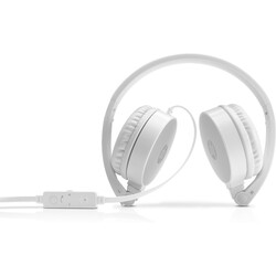HP 2800 Stereo Kulak Üstü Mikrofonlu 3.5mm Kablolu Kulaklık - Beyaz & Gümüş 2AP95AA - Thumbnail (3)