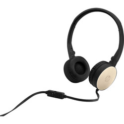 HP 2800 Stereo Kulak Üstü Mikrofonlu 3.5mm Kablolu Kulaklık - Siyah & Altın 2AP94AA - Thumbnail (0)
