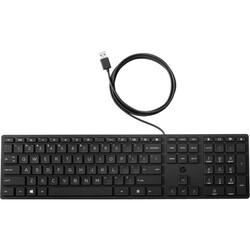 HP 320K Kablolu USB Klavye Siyah 9SR37AA - Thumbnail (0)