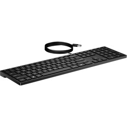 HP 320K Kablolu USB Klavye Siyah 9SR37AA - Thumbnail (2)