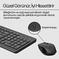 HP 330 Kablosuz Klavye Mouse Seti Siyah 2V9E6AA (3)