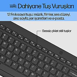 HP 330 Kablosuz Klavye Mouse Seti Siyah 2V9E6AA (4)