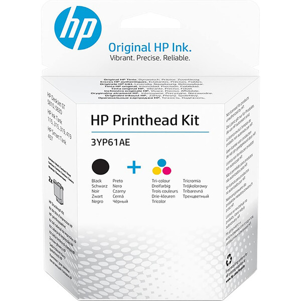 HP Siyah - Üç Renkli GT Baskı Kafası Takımı 3YP61AE