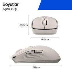 HP 400 Sessiz Bluetooth 6000 DPI Kablosuz Mouse Siyah AZ7B2AA - Thumbnail
