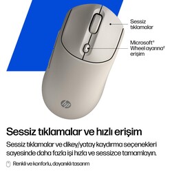 HP 400 Sessiz Bluetooth 6000 DPI Kablosuz Mouse Siyah AZ7B2AA - Thumbnail