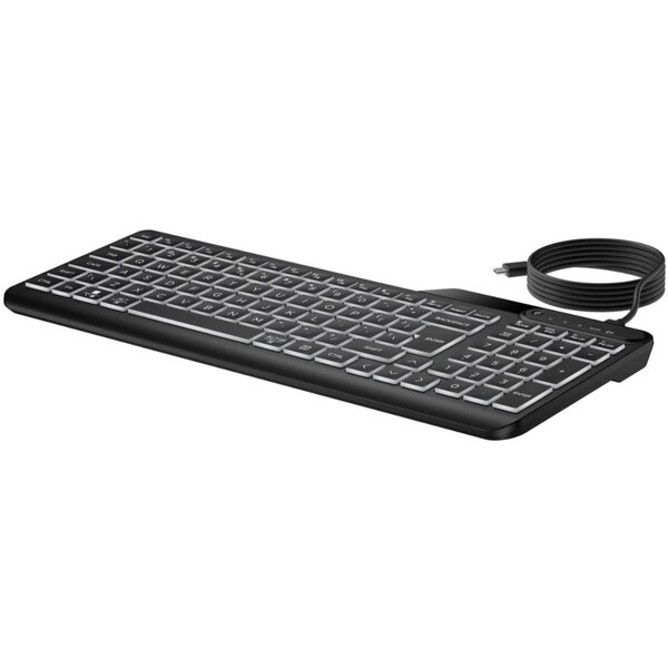 HP 405 Çoklu Cihaz Arka Aydınlatmalı Kablolu Type-C Klavye Siyah 7N7C1AA