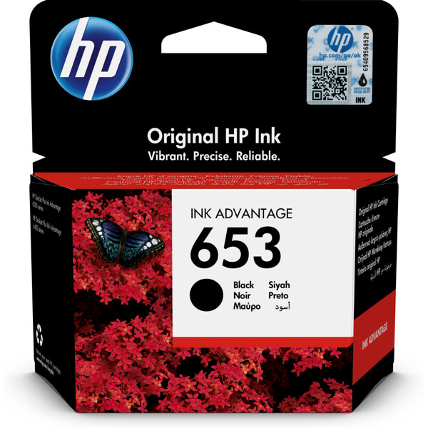 Orijinal HP 653 Mürekkep Kartuşu Siyah 3YM75AE
