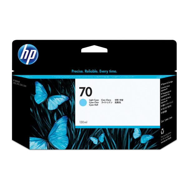 Orijinal HP 70 Mürekkep Kartuşu Açık Mavi C9390A 130 ML