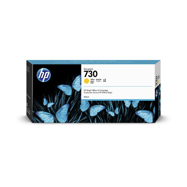 Orijinal HP 730 Mürekkep Kartuşu Sarı P2V70A 300 ML