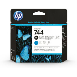 HP 744 Fotograf Siyahı ve Mavi Baskı Kafası F9J86A - Thumbnail