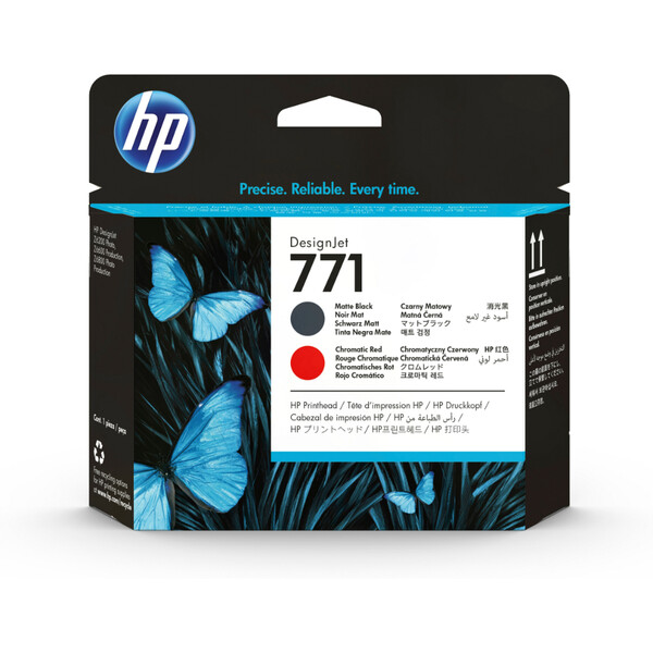 HP 771 Mat Siyah ve Kromatik Kırmızı Baskı Kafası CE017A