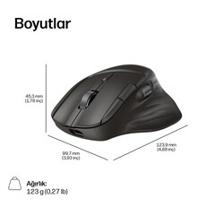 HP 780M Bluetooth Ultra Hızlı Kaydırmalı Kablosuz Mouse Siyah B8YX3AA - Thumbnail