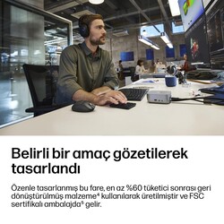 HP 780M Bluetooth Ultra Hızlı Kaydırmalı Kablosuz Mouse Siyah B8YX3AA - Thumbnail