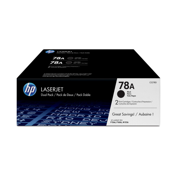 Orijinal HP 78A Toner Kartuşu Siyah 2'li Paket CE278AF