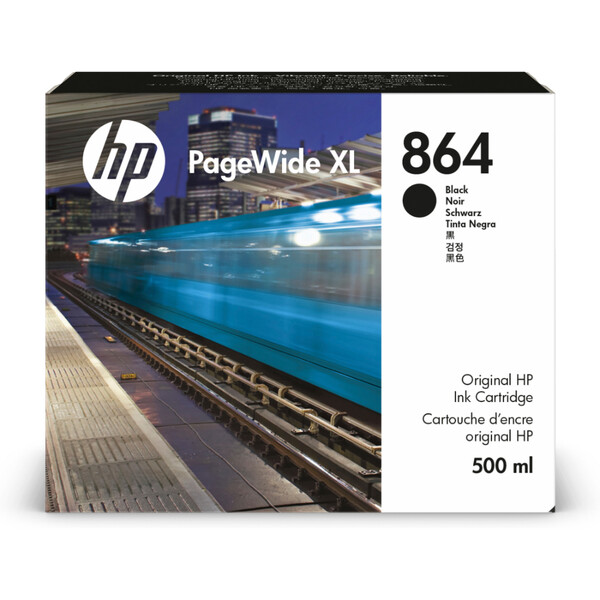 Orijinal HP 864 Mürekkep Kartuşu Siyah 3ED86A 500 ML
