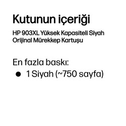 Orijinal HP 903XL Mürekkep Kartuşu Siyah T6M15AE - Thumbnail (4)