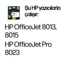 Orijinal HP 912XL Mürekkep Kartuşu Mavi 3YL81AE - Thumbnail (4)