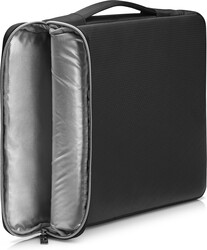 HP 15.6 inç İnce Bilgisayar Çantası - Siyah & Gümüş 3XD36AA - Thumbnail (3)