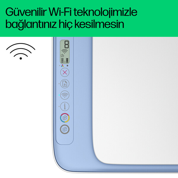 OUTLET HP DeskJet 2878 Fotokopi + Tarayıcı + Wi-Fi Renkli Mürekkep Püskürtmeli Yazıcı 70S63C