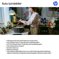 HP DeskJet Ink Advantage Ultra 5127 Hepsi bir Arada Yazıcı 89F94A - 7