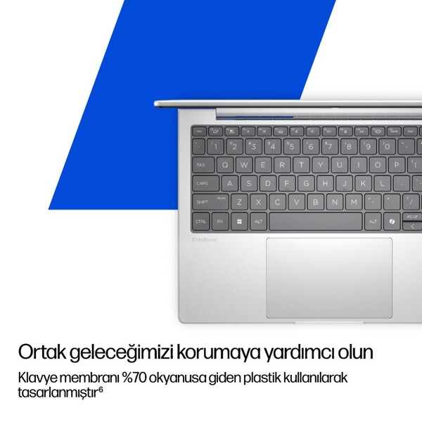 HP Elitebook Laptop 8 G1i Intel Core Ultra 7 258V 32GB RAM 1TB SSD Intel Arc Graphics 14 inç WUXGA Windows 11 Pro Gümüş D30NJET