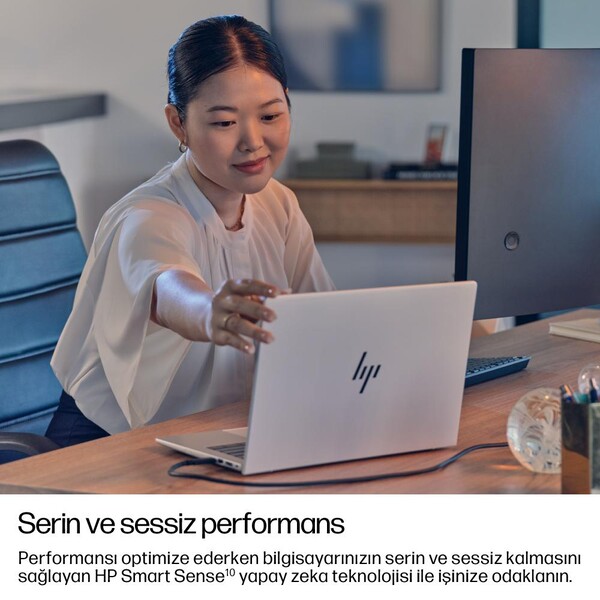 HP EliteBook Laptop 8 G1i Intel Core Ultra 7 255U 32GB RAM 512GB SSD Intel Graphics 14 inç WUXGA Windows 11 Pro Gümüş CS7R0ET