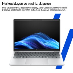 HP EliteBook Laptop 8 G1i Intel Core Ultra 7 255U 32GB RAM 512GB SSD Intel Graphics 14 inç WUXGA Windows 11 Pro Gümüş CS7R0ET - Thumbnail