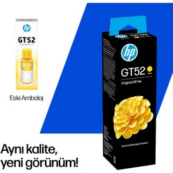 Orijinal HP GT52 Sarı Mürekkep Şişesi 70ml M0H56AE - Thumbnail (3)