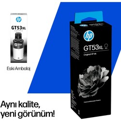 Orijinal HP GT53XL Mürekkep Şişesi Siyah 135ml 1VV21AE - Thumbnail (4)