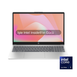 HP - HP Laptop AI 15-FD2022NT Intel® Core™ Ultra 7 255U 16GB RAM 512GB SSD Intel Graphics 15.6 inç Full HD FreeDOS Gümüş D7UA2EA