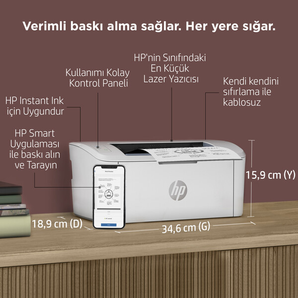 HP LaserJet M111w Wi-Fi Lazer Yazıcı Beyaz 7MD68A