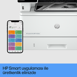 HP LaserJet Pro MFP 4103DW Wi - Fi Fotokopi Çift Taraflı Baskı Tarama Lazer Yazıcı Beyaz 2Z627A - Thumbnail
