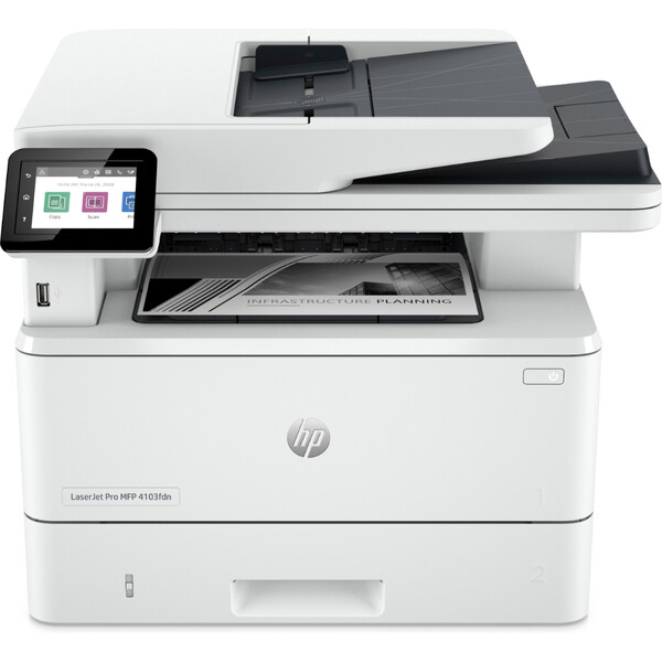 HP LaserJet Pro MFP 4103fdn Çift Taraflı Baskı Tarama Fotokopi Faks USB Lazer Yazıcı Beyaz 2Z628A