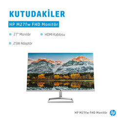 HP M27FW 27 inç 5ms (AnalogHDMI) Full HD 75 Hz IPS Monitör Gümüş 2H1A4AA - Thumbnail