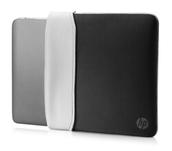 HP 14.1 inç Çift Taraflı Fermuarsız Neopren Kılıf - Siyah & Gümüş 2UF61AA - Thumbnail (2)