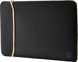 HP 14.1 inç Çift Taraflı Fermuarsız Neopren Kılıf - Siyah & Altın 2UF59AA - Thumbnail (0)