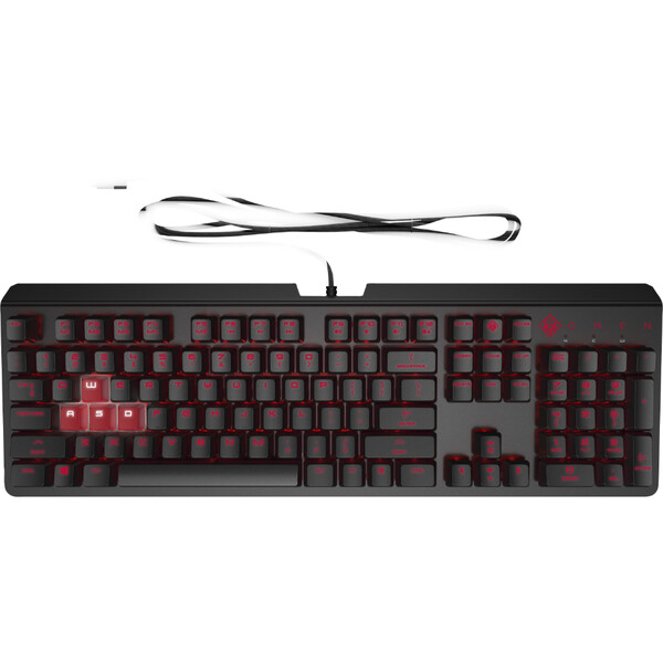 HP OMEN Encoder Kahverengi Cherry MX Mekanik Anahtarlı Oyuncu Klavyesi Türkçe - Siyah 6YW75AA