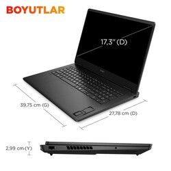 OUTLET HP OMEN Laptop 17-DB1016NT AMD Ryzen AI 5 340 32GB RAM 1TB SSD 8GB NVIDIA GeForce RTX5060 17.3 inç Full HD FreeDOS C2EZ6EA - Thumbnail