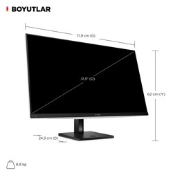 HP OMEN Transcend 31.5 inç 4K UHD QD-OLED 240Hz 0.03ms Oyuncu Monitörü 9R181E9 - Thumbnail