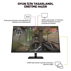 HP OMEN Transcend 31.5 inç 4K UHD QD-OLED 240Hz 0.03ms Oyuncu Monitörü 9R181E9 - Thumbnail