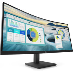 HP P34HC G4 34 inç 5ms (HDMIDisplayUSB - C4xUSB - A) WQHD 100 Hz Curved LED USB - C Monitör Siyah 21Y56AS - Thumbnail